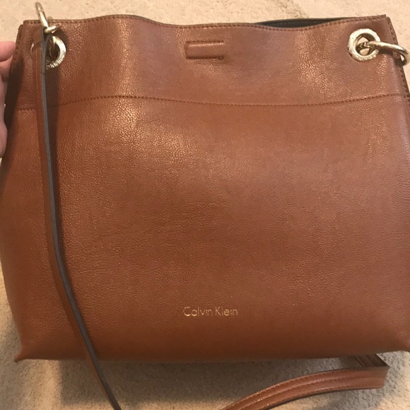 Calvin Klein luggage leather bag